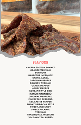 Carnivore Candy PNW offers a variety of beef jerky flavors, including sweet and spicy varieties.
